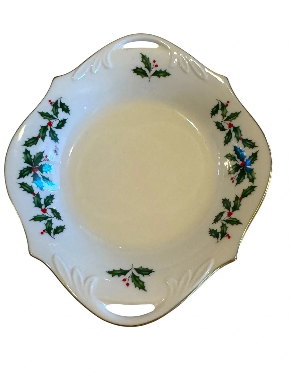 Lenox Holiday Bone China Serving Dishes Vase & Candle Holder Set